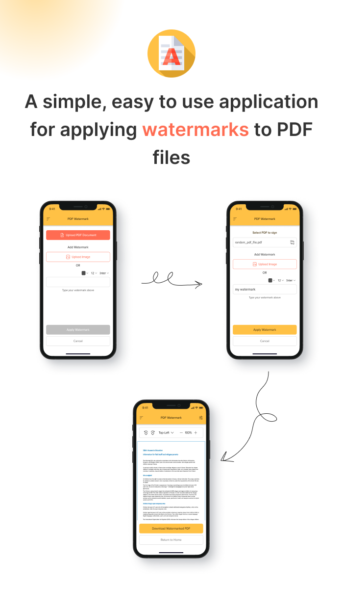 PDF Tools - Android PDF Watermark App - 1