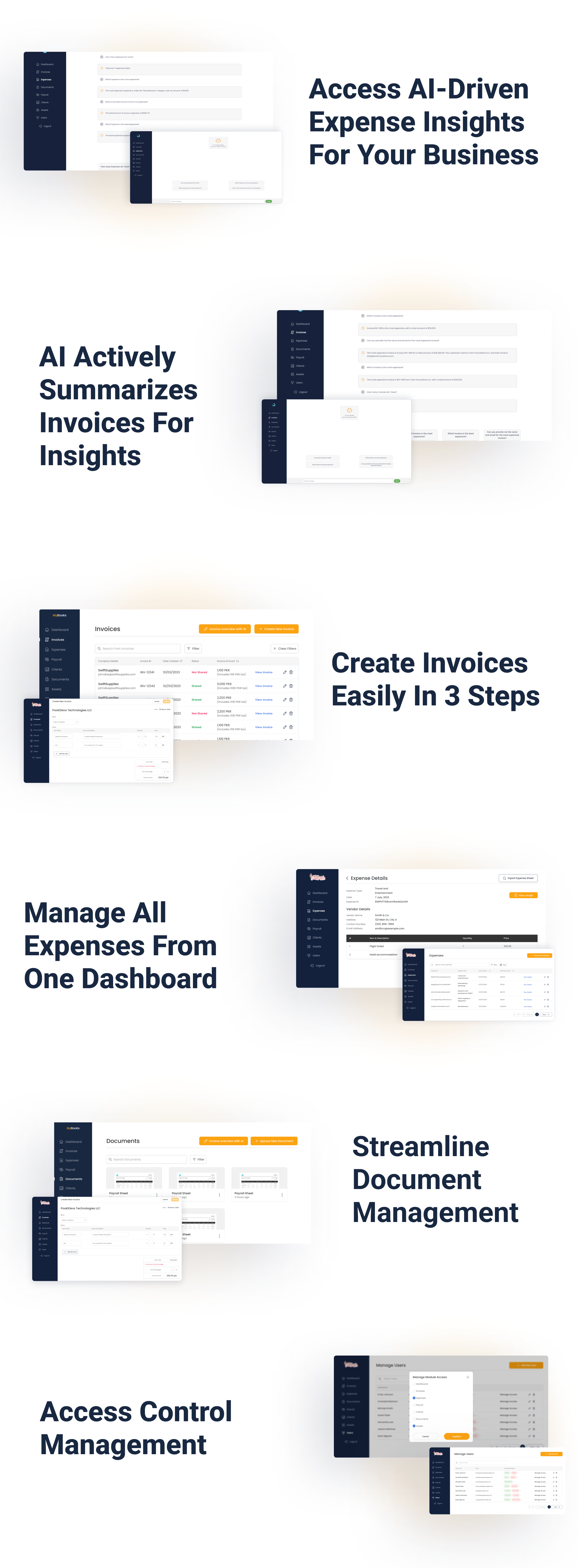 AI-Powered Invoices, Expenses, Assets, Documents, Payroll & Clients Management System | AI Bot - 3